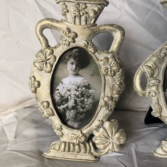 Triple Small Metal Pewter Vase Frames 1997 - Picture 5 of 7